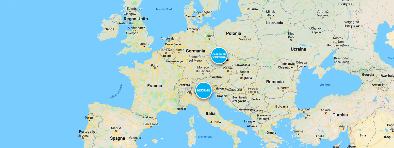 mappa-address cappeller Italia, cappeller Rep. Ceca
